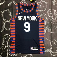 NBA Men New York Knicks Dark Blue #9 BARRETT Jersey High Quality Name and Number Print