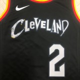 NBA Season 2021 Men Cleveland Cavaliers Black #2 IRVING Jersey High Quality Name and Number Print