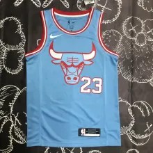 NBA Men Chicago Bulls Blue #23 JORDAN Jersey High Quality Name and Number Print
