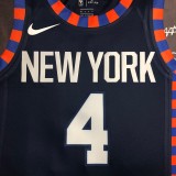 NBA Men New York Knicks Dark Blue #4 ROSE Jersey High Quality Name and Number Print