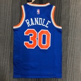NBA Men 75th Anniversary New York Knicks Blue #30 RANDLE Jersey High Quality Name and Number Print