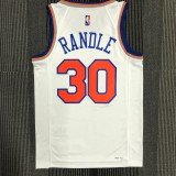 NBA Men 75th Anniversary New York Knicks White #30 RANDLE Jersey High Quality Name and Number Print