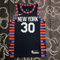 NBA Men New York Knicks Dark Blue #30 RANDLE Jersey High Quality Name and Number Print