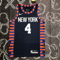 NBA Men New York Knicks Dark Blue #4 ROSE Jersey High Quality Name and Number Print