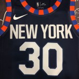 NBA Men New York Knicks Dark Blue #30 RANDLE Jersey High Quality Name and Number Print