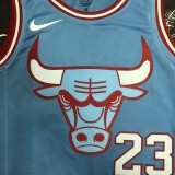 NBA Men Chicago Bulls Blue #23 JORDAN Jersey High Quality Name and Number Print