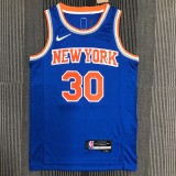 NBA Men 75th Anniversary New York Knicks Blue #30 RANDLE Jersey High Quality Name and Number Print