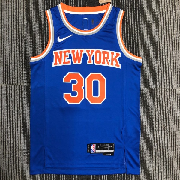 NBA Men 75th Anniversary New York Knicks Blue #30 RANDLE Jersey High Quality Name and Number Print