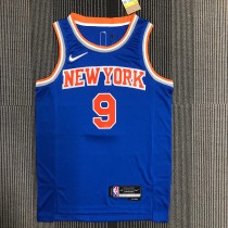 NBA Men 75th Anniversary New York Knicks Blue #9 BARRETT Jersey High Quality Name and Number Print
