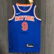 NBA Men 75th Anniversary New York Knicks Blue #9 BARRETT Jersey High Quality Name and Number Print