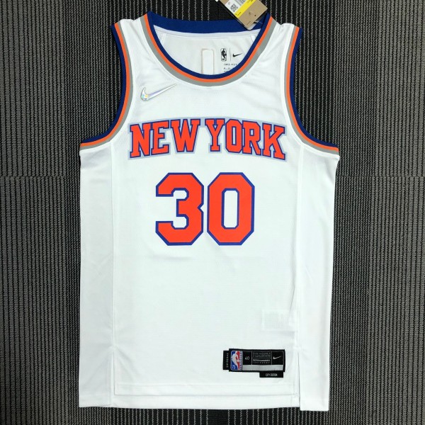 NBA Men 75th Anniversary New York Knicks White #30 RANDLE Jersey High Quality Name and Number Print