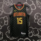 NBA Men Atlanta Hawks Black #15 CARTER Jersey High Quality Name and Number Print
