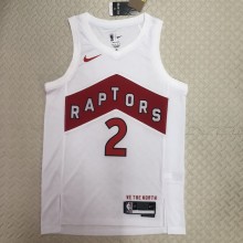 NBA Men Toronto Raptors White #2 LEONARD Jersey High Quality Name and Number Print