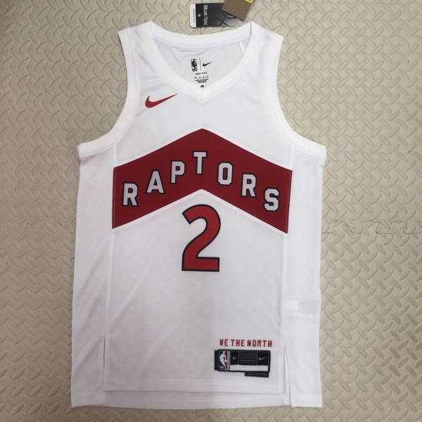 NBA Men Toronto Raptors White #2 LEONARD Jersey High Quality Name and Number Print