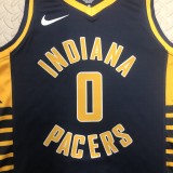 NBA Men Season 2023 Indiana Pacers Black #0 POYTHRESS Jersey High Quality Name and Number Print