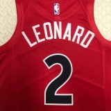 NBA Men Toronto Raptors Red #2 LEONARD Jersey High Quality Name and Number Print