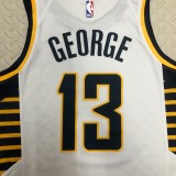 NBA Men Season 2023 Indiana Pacers White #13 GEORGE Jersey High Quality Name and Number Print