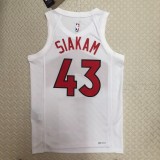 NBA Men Toronto Raptors White #43 SIAKAM Jersey High Quality Name and Number Print
