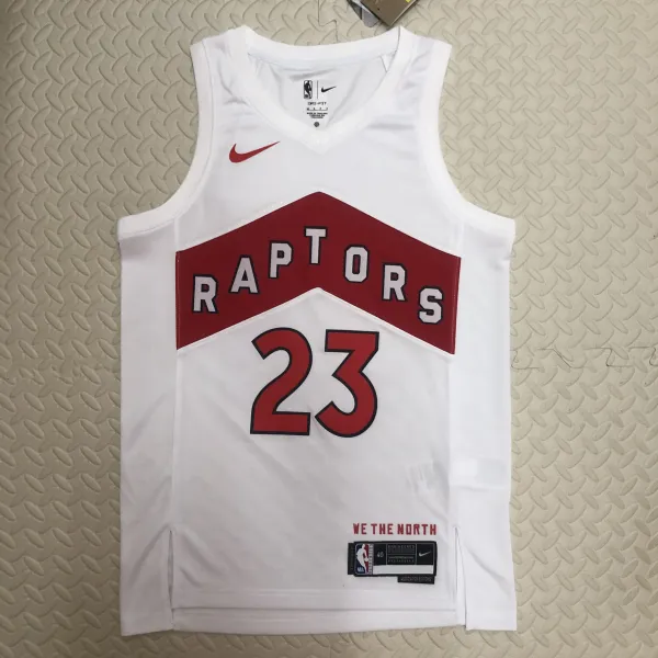 NBA Men Toronto Raptors White #23 VANVLEET Jersey High Quality Name and Number Print
