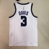 NBA Men Season 2023 Los Angeles Lakers White #3 DAVIS Jersey High Quality Name and Number Print
