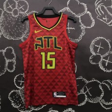 NBA Men Atlanta Hawks Red #15 CARTER Jersey High Quality Name and Number Print