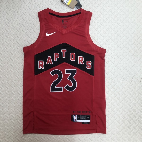 NBA Men Toronto Raptors Red #23 VANVLEET Jersey High Quality Name and Number Print
