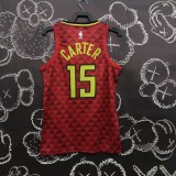NBA Men Atlanta Hawks Red #15 CARTER Jersey High Quality Name and Number Print
