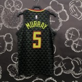 NBA Men Atlanta Hawks Black #5 MURRAY Jersey High Quality Name and Number Print