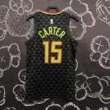 NBA Men Atlanta Hawks Black #15 CARTER Jersey High Quality Name and Number Print