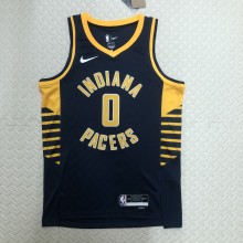 NBA Men Season 2023 Indiana Pacers Black #0 POYTHRESS Jersey High Quality Name and Number Print