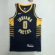 NBA Men Season 2023 Indiana Pacers Black #0 POYTHRESS Jersey High Quality Name and Number Print