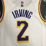 NBA 75th Anniversary Los Angeles Lakers White Round Neck #2 IRVING Jersey High Quality Name and Number Print