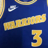 NBA Men Season 2023 Golden State Warriors Blue Retro #3 POOLE Jersey High Quality Name and Number Print