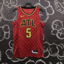 NBA Men Atlanta Hawks Red #5 MURRAY Jersey High Quality Name and Number Print