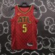 NBA Men Atlanta Hawks Red #5 MURRAY Jersey High Quality Name and Number Print