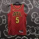 NBA Men Atlanta Hawks Red #5 MURRAY Jersey High Quality Name and Number Print
