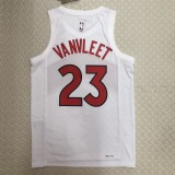 NBA Men Toronto Raptors White #23 VANVLEET Jersey High Quality Name and Number Print