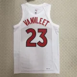 NBA Men Toronto Raptors White #23 VANVLEET Jersey High Quality Name and Number Print