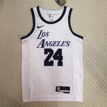 NBA Men Season 2023 Los Angeles Lakers White #24 BRYANT Jersey High Quality Name and Number Print