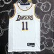 NBA 75th Anniversary Los Angeles Lakers White Round Neck #11 IRVING Jersey High Quality Name and Number Print