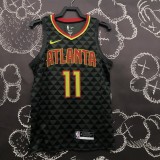 NBA Men Atlanta Hawks Black #11 YOUNG Jersey High Quality Name and Number Print