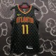 NBA Men Atlanta Hawks Black #11 YOUNG Jersey High Quality Name and Number Print