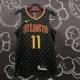 NBA Men Atlanta Hawks Black #11 YOUNG Jersey High Quality Name and Number Print