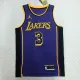NBA Men Season 2023 Los Angeles Lakers Purple with Jordan Logo #3 DAVIS Jersey High Quality Name and Number Print