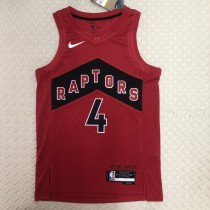 NBA Men Toronto Raptors Red #4 BARNES Jersey High Quality Name and Number Print