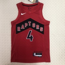 NBA Men Toronto Raptors Red #4 BARNES Jersey High Quality Name and Number Print