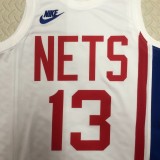 NBA Men Season 2023 Brooklyn Nets White #13 HARDEN Jersey High Quality Name and Number Print