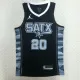 NBA Men Season 2023 San Antonio Spurs Black with Jordan Logo #20 GINOBILI Jersey High Quality Name and Number Print