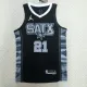 NBA Men Season 2023 San Antonio Spurs Black with Jordan Logo #21 DUNCAN Jersey High Quality Name and Number Print