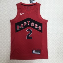 NBA Men Toronto Raptors Red #2 LEONARD Jersey High Quality Name and Number Print
